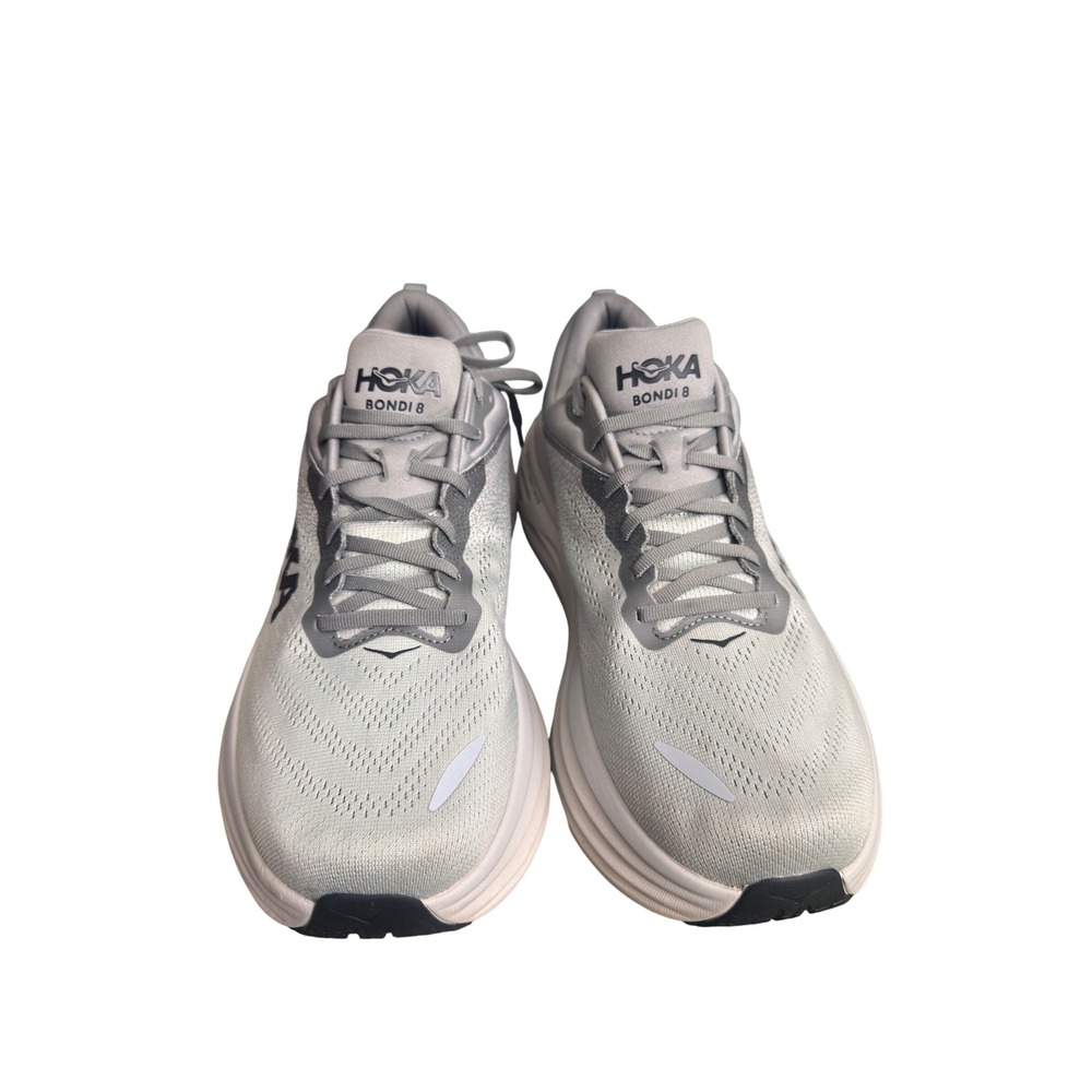 Hoka Bondi 8 Mens Running Shoes Sharkskin Harbor Mist Grey 12.5 4E Deadstock - Picture 7 of 10